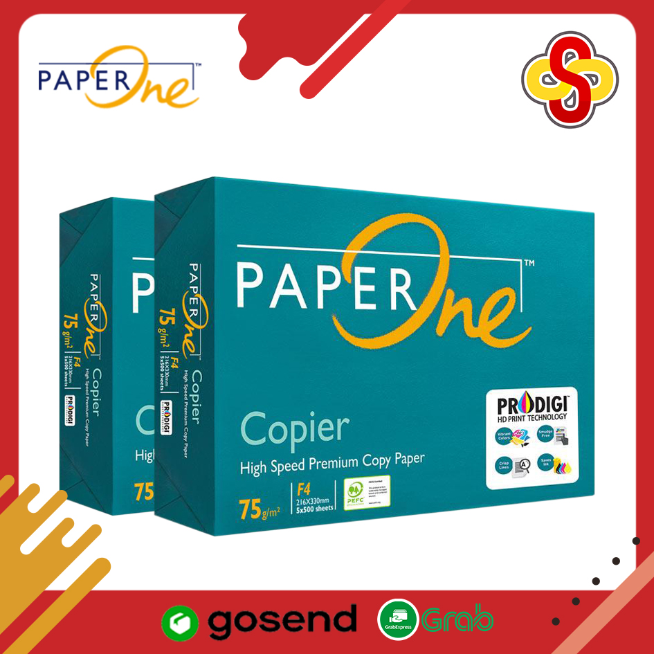 Kertas HVS Paper One F4 75 gr 1 Rim Isi 500 Lembar