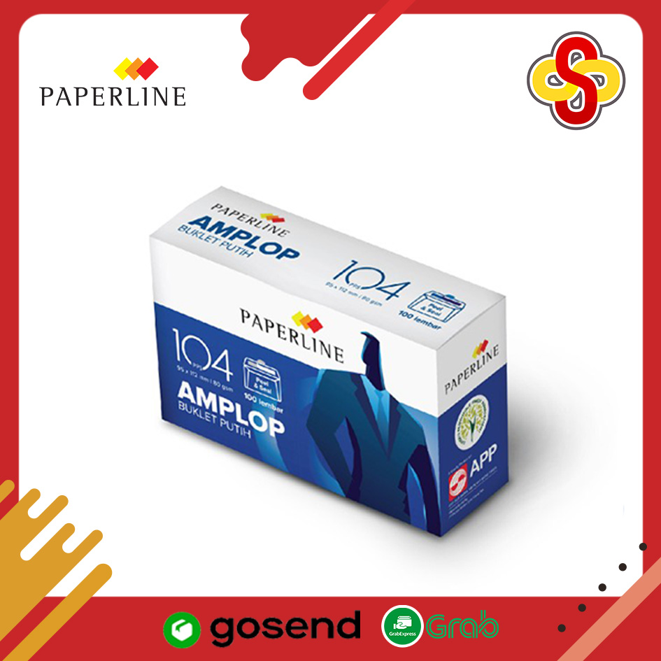 Amplop Buklet Putih Paperline 104 PPS (9.5 x 15.2 cm) Isi 100 Lbr