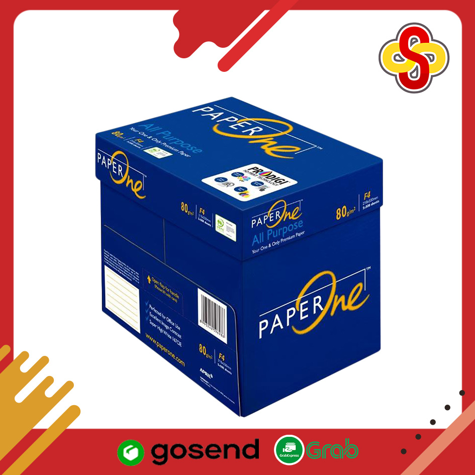 Kertas HVS / Print / Fotocopy Paper One F4 80 gsm 1 Rim Isi 500 Lembar - Image 2
